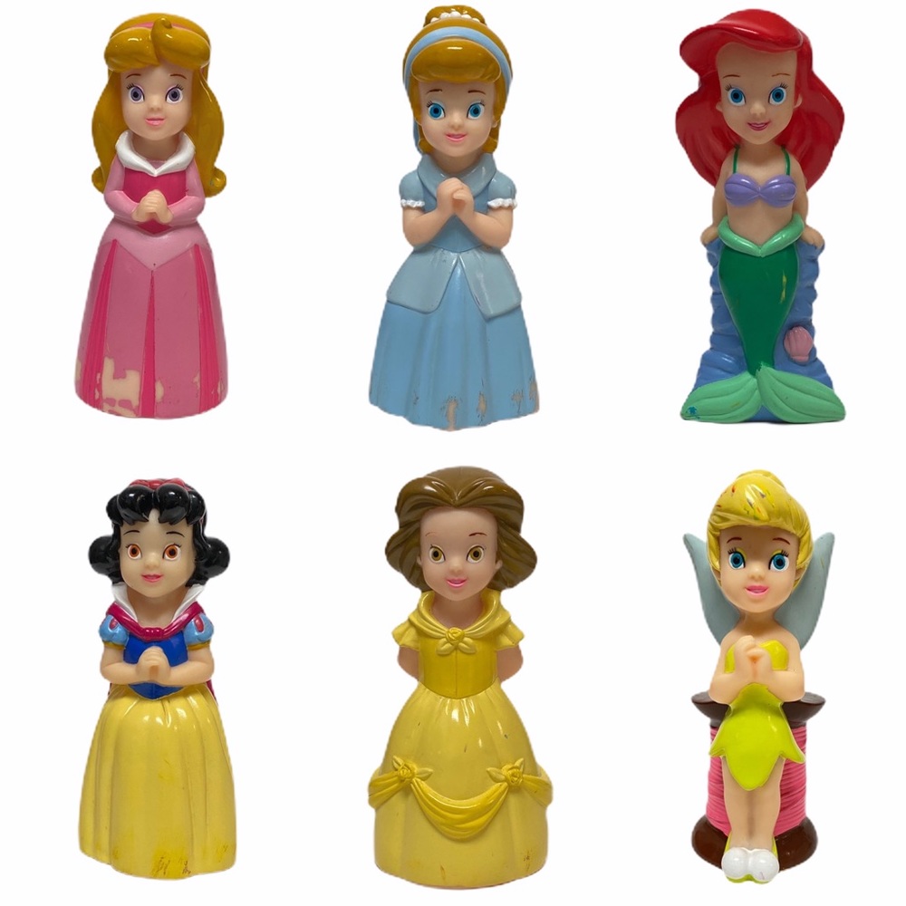 Lots of 6 Disney Princesses Rubber Figures